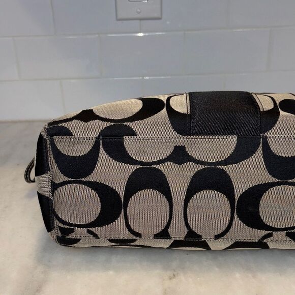 Coach Purse Handbag Y2K Pocketbook Jacquard Signature Logo Satchel Shoulder Bag - Picture 9 of 16